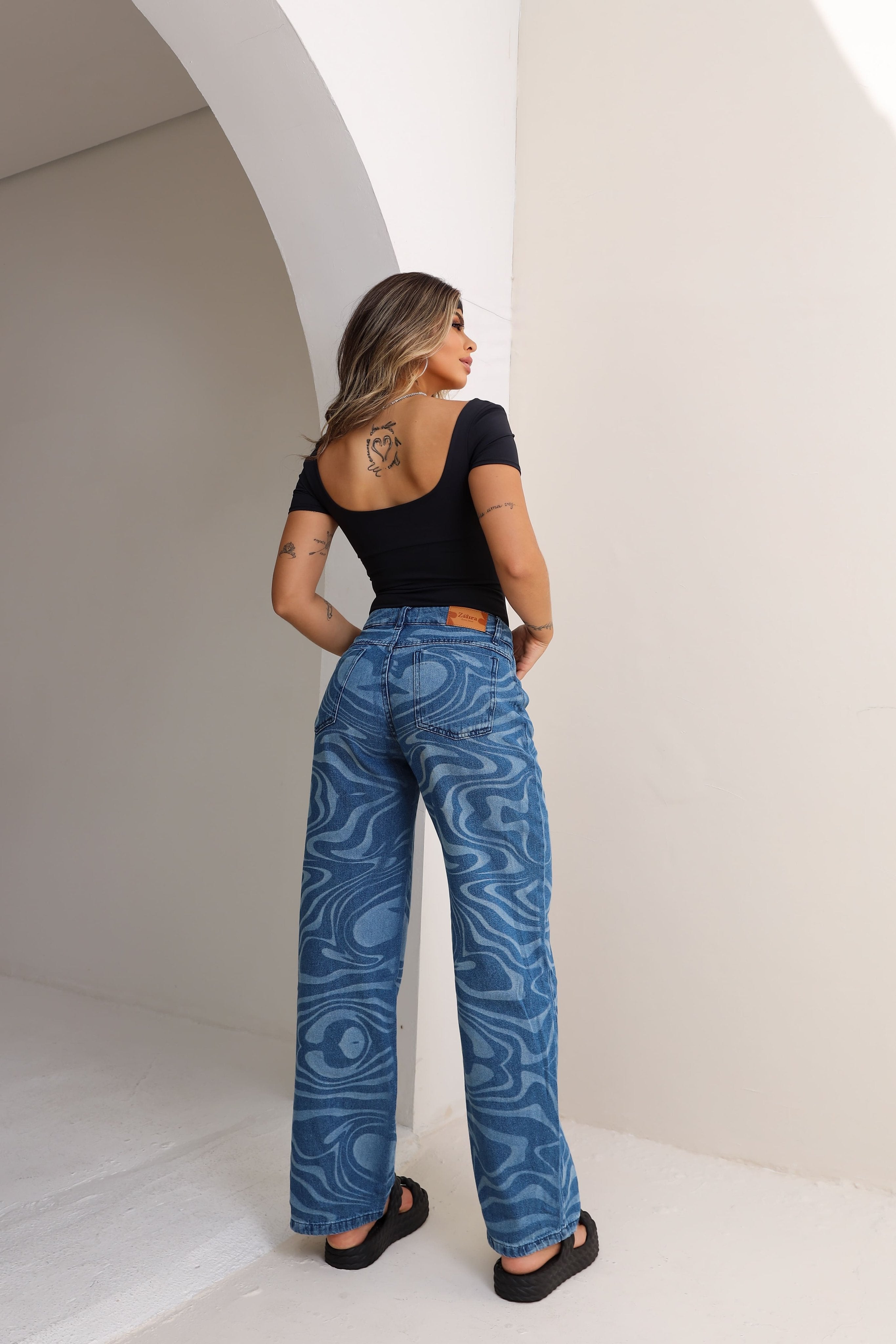 Body Recorte Poliamida Preto