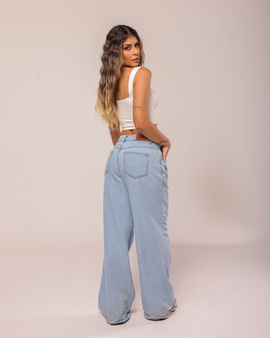 Cropped Recorte Poliamida Branco