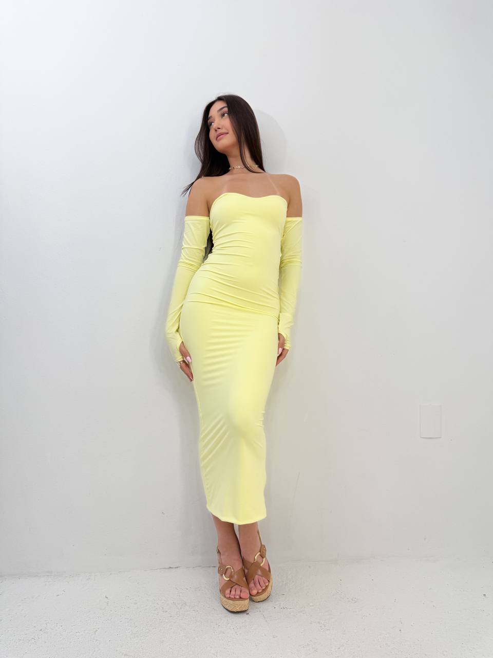 Vestido Comprido Amarelo
