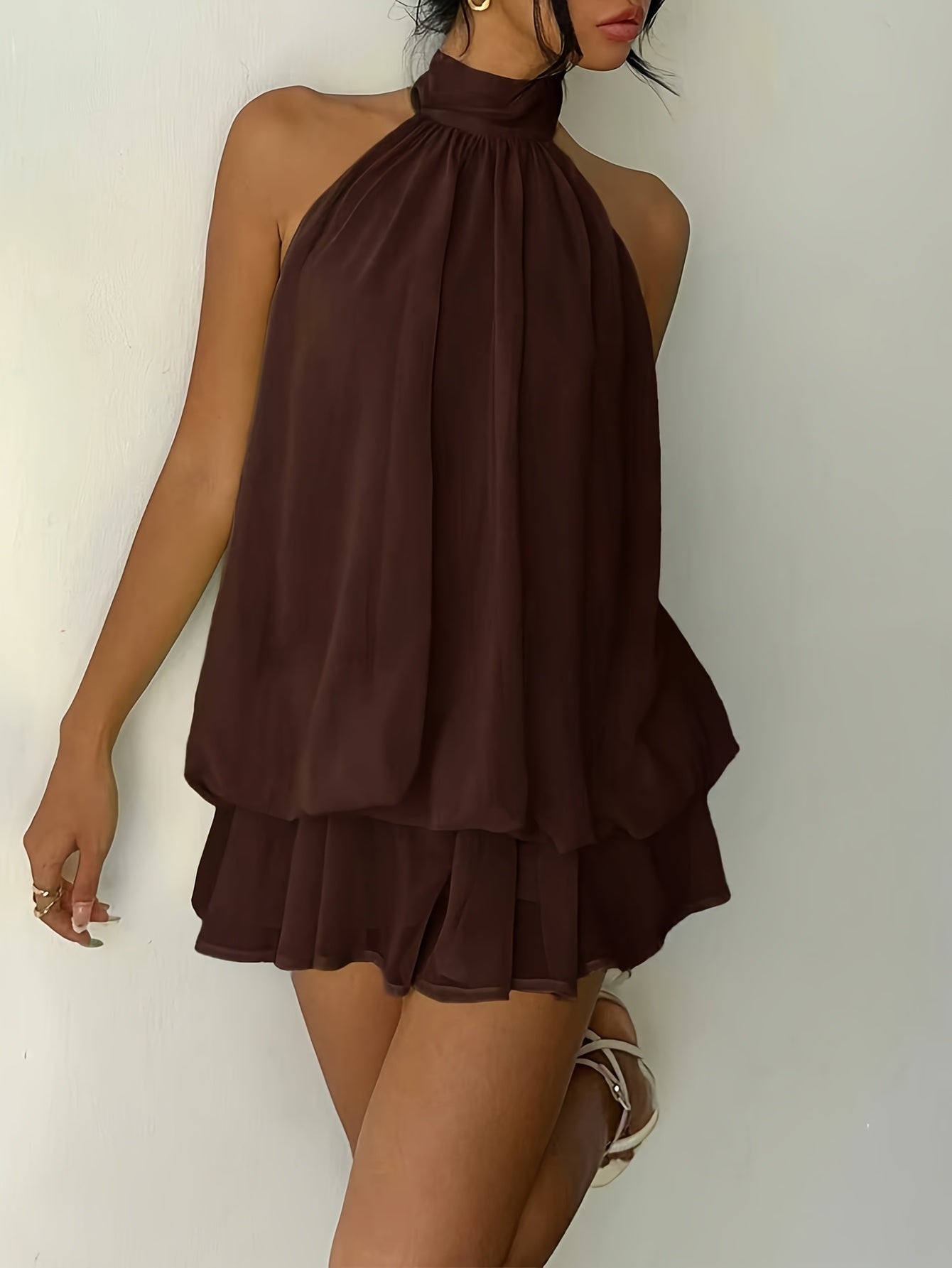 Vestido Auris Marrom