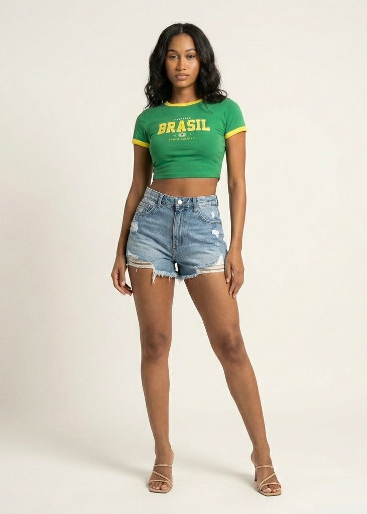 Cropped Hexa Brasil