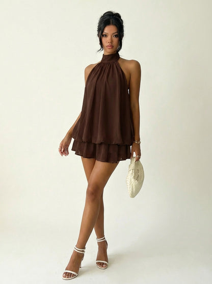 Vestido Auris Marrom