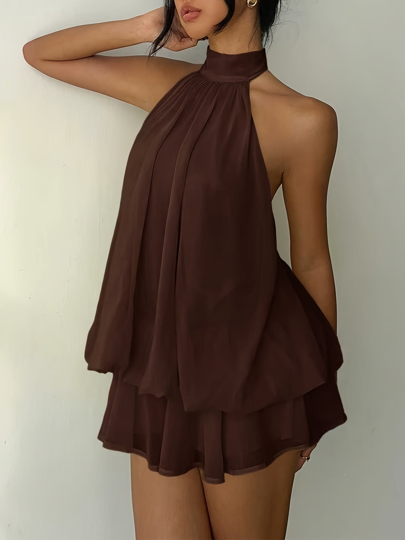 Vestido Auris Marrom